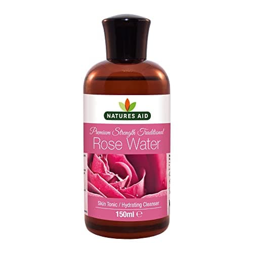 Image of Natures Aid Rose Water 150ml – Premium Strength Natural Skincare Tonic – Sweet Fragrance – Moisturises & Refreshes Hydrating Cleanser – Vegan, Non-GMO, Gluten-Free, No Added Ingredients