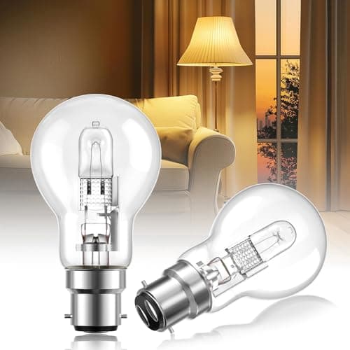 Image of TobeBright 100W Light Bulbs Bayonet Dimmable B22 Bulbs 2700K Warm White Light Bulb A55 Globe Bayonet Bulb, 862lm, 220V, BC Classic Clear Light Bulb for Ceiling Lamp, Floor Lamp, Table Lamp -2Pack