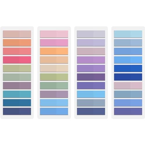 Image of Qufiiry 800 Pieces Sticky Tabs, Colorful Book Tabs, Sticky Notes Tabs, Writable Index Tabs, Annotation Tabs for Reading Notes, Books, Classify Files, Office Supplies