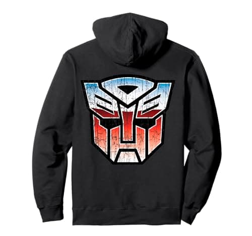 Image of Transformers Logo Autobot Distressed Pullover Hoodie