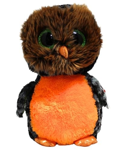 Image of TY Beanie Baby – ty37030 – Plush – Beanie boo' Small – Medium – Midnight The Owl