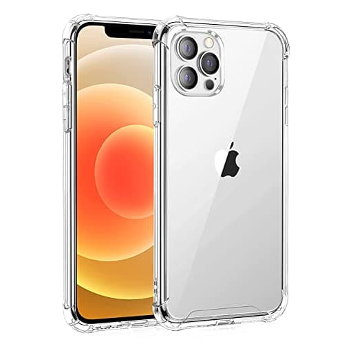 Image of Whioltl Case for 12 Pro Max, Crystal Clear Basic Case, Shockproof Bumper Cover, Anti-Scratch Clear Back, Phone Cover for iPhone 12 Pro Max Smartphone, Transparent