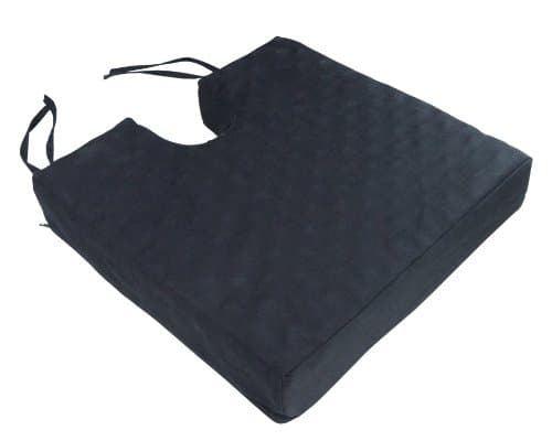 Image of Aidapt Deluxe Coccyx Wedge Memory Foam Cushion Seat for Posture Back Support for Office Chair, Travel, Car Seat, Wheelchair, Sciatica Lower Back Pain Relief Aid
