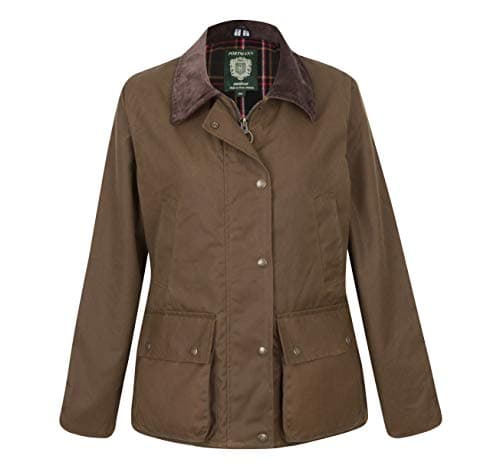 Image of Portmann Ladies Belmont Wax Jacket (8 (XS), Tan)