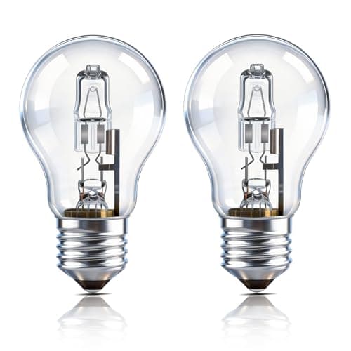 Image of Caldarax GLS Light Bulb 100W A55 E27 ES Edison Screw Dimmable, AC 220-240V, Warm White 2700K, Clear Classic Globe Screw Bulb E27 for Ceiling Light, Wall Lamp, Table Lamp, Pack of 2