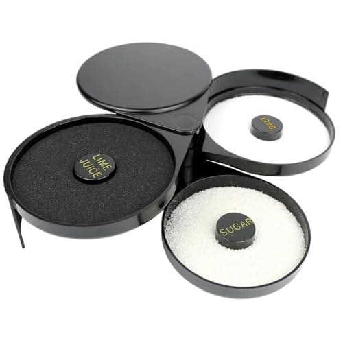 Image of BarBits Margarita Glass Salt Rimmer 3 Tier - for Adding Salt, Lime Juice & Sugar to Margarita Glasses