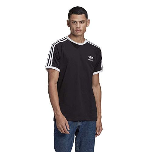 Image of adidas Originals Men's Originals 3 Stripes Tee, Clear Sky, Medium, Black, XXL
