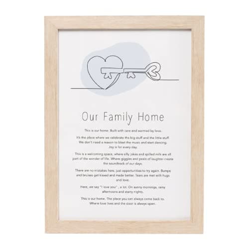 Image of Splosh Family Home Gift of Words Sentimental Frame. Picture Frame Gifts for Women & Family. Aesthetic Room Decor. Minimalist Bedroom Accessories, Bathroom Decor, Living Room Accessories & Wall Décor.…
