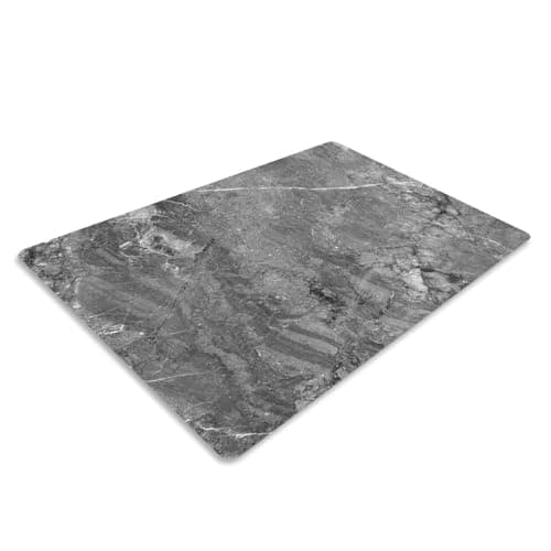 Image of Pagnanno. Chopping Board-Catering Cutting Set-Kitchen Board-Glass Worktop Savers-Sink Chopping Board-Large-Worktop Protectors Heat Resistant-Marble Effect Grey (Design 6, 30 x 20 cm (Pack of 1))
