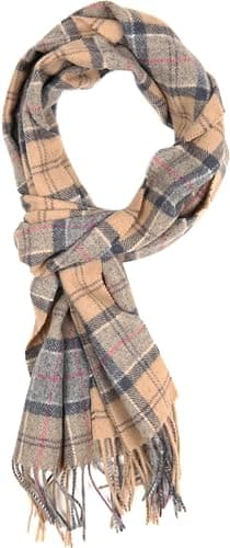 Image of Barbour Tartan Lambswool Brown One Size