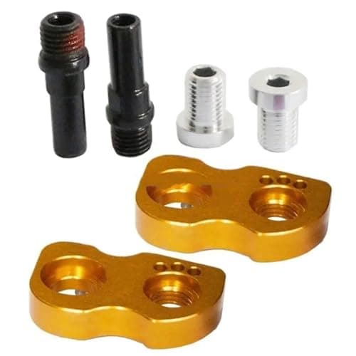 Image of HUASRCFP Bike Rear Brake Drum G6DE V Brake Post Extension Mounts Universal V Brake Extension Block Brake Extension Seats Set For Bike Wheel(Gold)