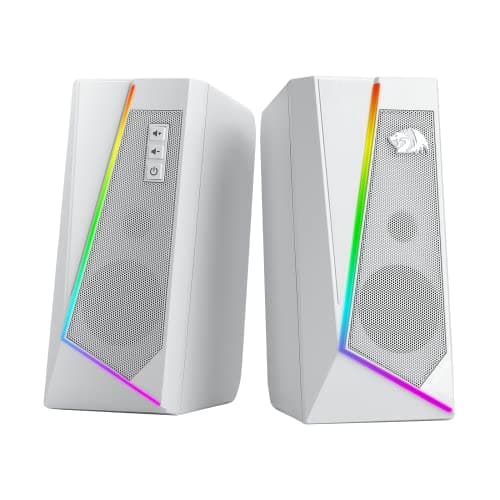 Image of Redragon GS520 RGB Desktop Speakers, 2.0 Channel PC Computer Stereo Speaker with 6 Colorful LED Modes, Enhanced Sound and Easy-Access Volume Control, USB Powered w/ 3.5mm Cable