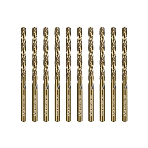 Image of SALI Cobalt Drill Bit Set 10Pcs 5.5mm M35 High Speed Steel Jobber Drill Bit Kit (HSS) Twist Drill Bits for Hardened Metal, Stainless Steel, Cast Iron, Wood and Plastic, with Index Storage Case