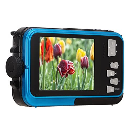 Image of Full HD 2.7K 48MP 10ft Waterproof Underwater Digital Camera 16X Digital Zoom Front Rear Double Screens Waterproof Digital Camera Yellow Snorkeling Aquapix Splash W1024 Digital