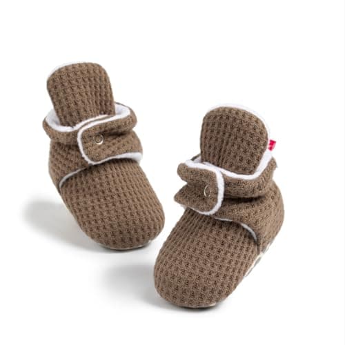 Image of CENCIRILY Baby Girls Boys Booties Newborn First Walking Shoes Infant Winter Warm Boots Soft Sole Ankle Crib Shoe with 0-18 Months