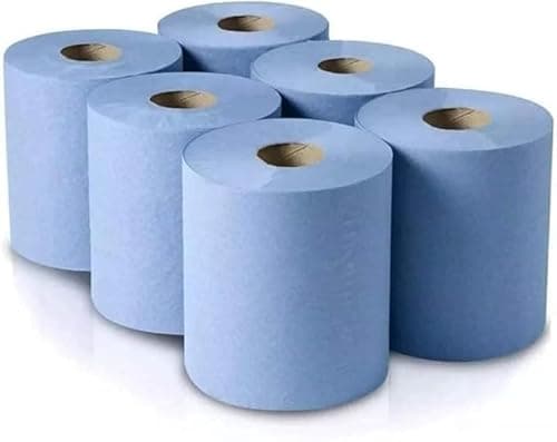 Image of AAM Blue Roll 6 Pack for Kitchen, Workshop, Restaurants | Environment Friendly Paper Towels | Toilet Roll | Hygienic Fast Drying Tissue Paper