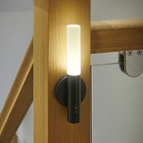 Image of Auraglow Smart LED Sensor Wall Light – Portable – Rechargeable Night Light – Indoor Use – Magnetic Base (1 Pack, Black Metal)