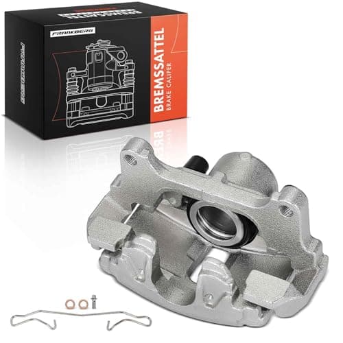 Image of Frankberg Brake Caliper Disc Brake Front Left with Bracket (Hole spacing of the bracket 146mm) Compatible with Golf Plus Golf Pass.a.t Jett.a Octav.i.a II A3 A1 Replace# 1K0615123E