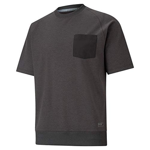 Image of PUMA GOLF Men's Egw Cloudspun Am Crew Sweatshirt, Puma Black Heather, Medium