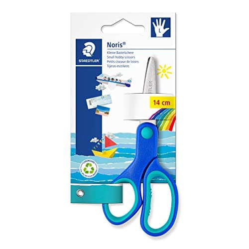 Image of STAEDTLER 965 14LNBK Noris Scissors for Children - Left-Handed, 14 cm (Pack of 1)