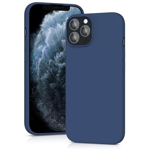 Image of YATWIN Silicone Case for iPhone 11 Pro Max, Soft-Touch, Shockproof, DustProof, Antiskid Full Body Armour Phone Cover for Apple iPhone 11 Pro Max - Dark Blue