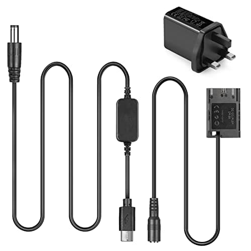 Image of ACK-E6 USB-C AC Power Adapter DR-E6 Full Decoded DC Coupler PD Adapter Kit, Replacement LP-E6 LP-E6N Battery for Canon EOS 70D/7D, EOS 60D/6D, EOS 5D Mark II III, EOS 5DS, EOS 5DS-R Cameras