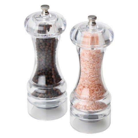 Image of Pink Himalayan Salt & Mercury Pepper Mill Set Acrylic (2 Count)