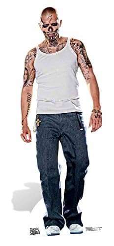 Image of Star Cutouts El Diablo Jay Hernandez Suicide Squad Movie Life Size Cardboard Cut Out, Multi-Colour