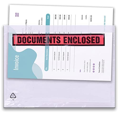 Image of Triplast 100 x A4 Printed Document Enclosed Wallet (328 x 230 mm) | Peel & Seal Clear Plastic Envelopes/Sleeves/Pockets/Wallets | Attach Invoices, Packing Lists & Delivery Notes to Parcels