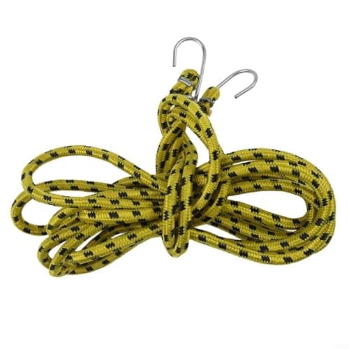 Image of Extra Long Elastic Bungee Strap Ropes with Rubber Cord for Reliable Securement of Bikes, For Hand Trucks, and Cars (1.5 Meters)