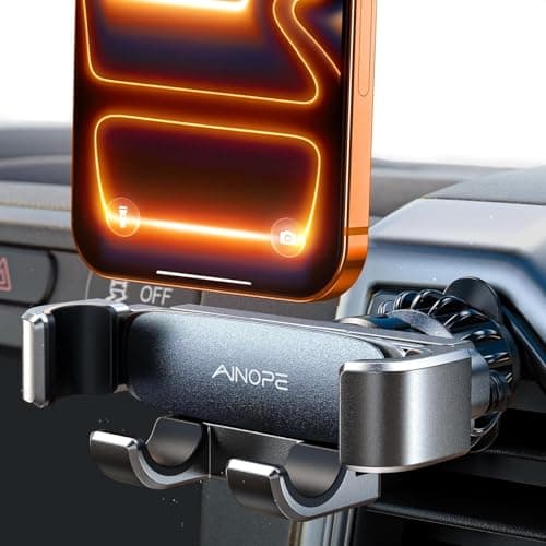 Image of AINOPE Car Phone Holder Air Vent - [2026 Gravity Design] [Ultra Stable] Phone Holder for Car Air Vent, Universal Phone Mount for iPhone 17 Pro Max, Galaxy S25 Ultra, 4.0''-7.0'' Mobile Phone