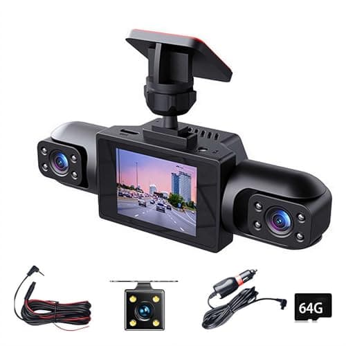 Image of 2026 New 64GB Full View Car Dashcam System - 360° 4 Channel Dash Cam for Cars Front/Rear/Left/Right, 1080P HD Recording/Wi-Fi/Night Vision/Loop Recording/Parking Monitor