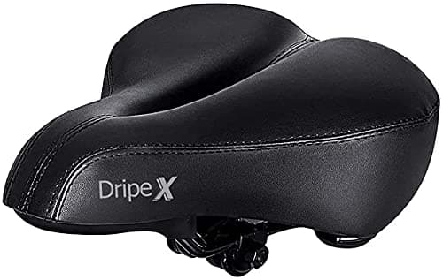 Image of Dripex Gel Bike Seat - Comfort Universal Cycle Saddle Wide Cushion Pad Waterproof for Women & Men - Fits MTB/Road/Spinning Bikes