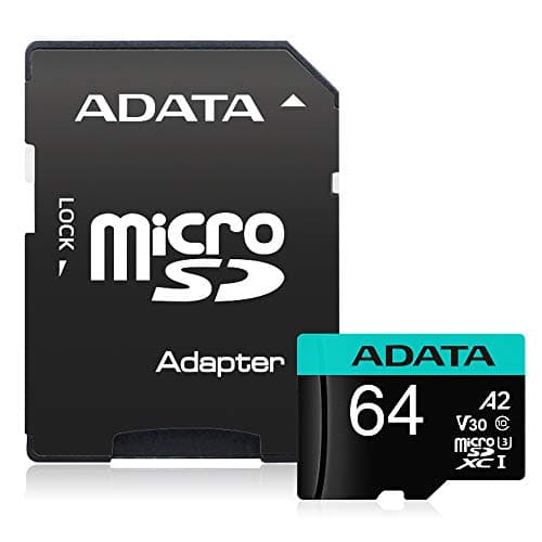 Image of ADATA Premier Pro 64GB microSDXC/SDHC UHS-I U3 Class 10(V30S) Memory Card included adapter, black