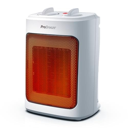 Image of Pro Breeze 2000W Mini Ceramic Fan Heater - 3 Heat Settings & Fan Only Mode with Built-in Overheat and Tip Over Protection, Electric Heater for Home, Office and Bedroom