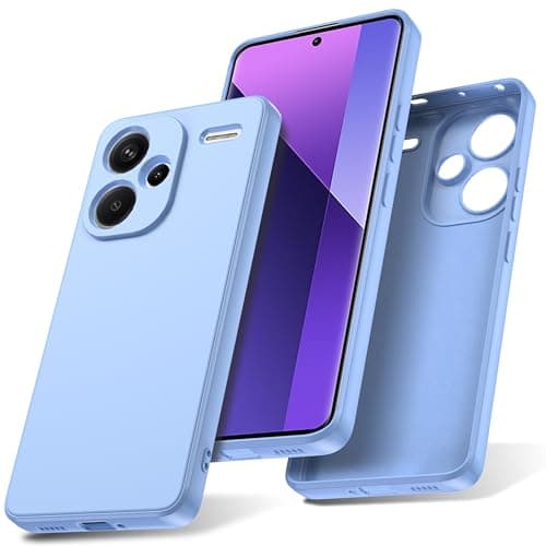 Image of Watana for Xiaomi Redmi Note 13 Pro Plus 5G Case, Soft-Touch Silicone Phone Case, Shockproof, DustProof, Antiskid Full Body Armour Phone Cover with Microfiber Lining for redmi note 13 Pro+,Light Blue