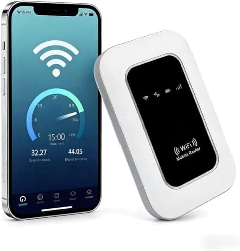 Image of 5G Mobile WiFi Portable Hotspot Router, Unlocked SIM Card Slot, Ultra-Fast Internet up to 300 Mbps, Pocket-Sized MiFi Modem for Travel & Remote Work, Connect Up to 10 Devices