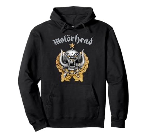Image of Motörhead Everything Louder Forever Silver & Gold Warpig Pullover Hoodie