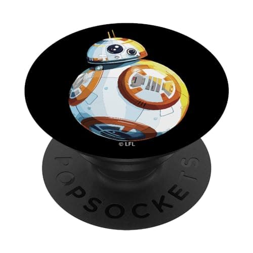 Image of Star Wars BB-8 Vibrant Portrait Black Background PopSockets Swappable PopGrip