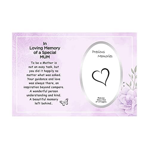 Image of OnlineStreet Memorial Photo Frame 10cm x 15cm | Thinking of You Gift | In Loving Memory Picture Frame, Photo Size 4'' x 6'' (Mum)