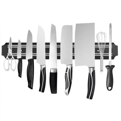 Image of Magnetic Knife Holder, 15 Inch Magnetic Knife Strips, Magnetic Knife Storage Strip, Knife Holder, Knife Rack, Knife Strip, Kitchen Utensil Holder, Tool Holder, Multipurpose Magnetic Knife Rack (38cm)