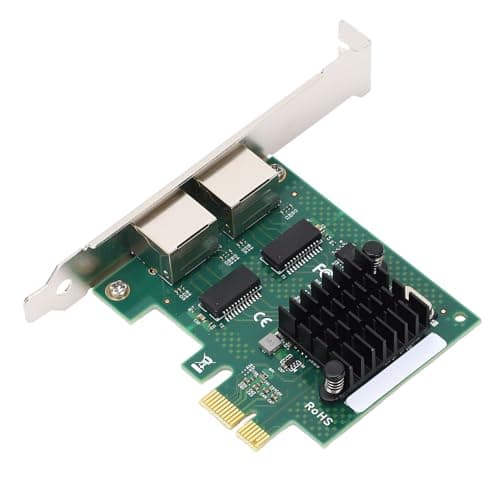 Image of Jopwkuin Gigabit PCIe BCM5720 Dual Port Ethernet Network Card for High Performance Servers, Plug and Play for Desktop PC