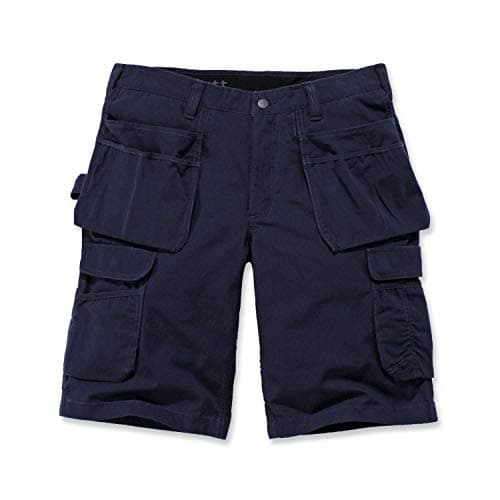 Image of Carhartt Men's Rugged Flex® Relaxed Fit Ripstop Cargo Multi Pkt Work Short, Navy, W32