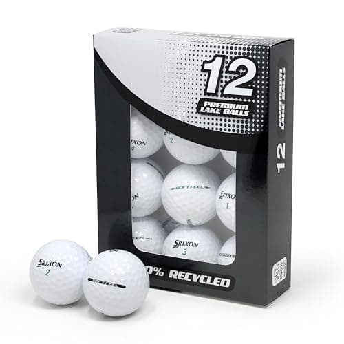Image of Second Chance Recycled Lake Golf Balls, 12 Pack - Grade A for Srixon Soft Feel Golf Balls, White