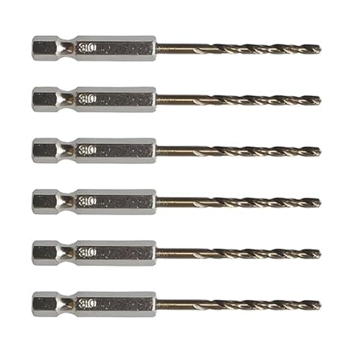 Image of 6 Pcs Drill Bits Set,3mm Hex Shank Drill Bit High-Speed Steel,Hex Shank Drill Bit Set for Wood,Stainless Steel Twist for Metal Wood Plastic Ceramic(3mm)
