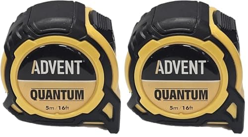 Image of Advent Tape Measure (5 Metres / 16 Feet) ATM4-5025 25mm Wide Blade EEC Class 2 accurate (Pack of 2)