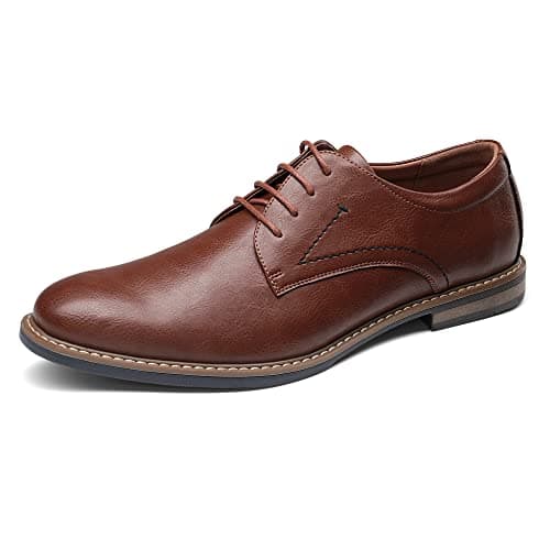 Image of Bruno Marc Mens Dress Shoes Classic Oxfords Lace-up for Men Business Wedding,Size 8,Brown,SBOX2215M-E