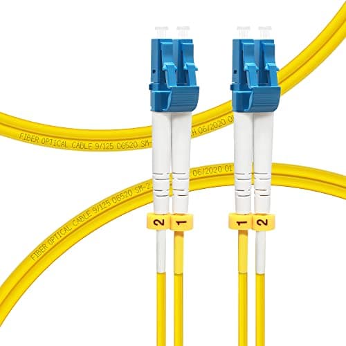 Image of FLYPROFiber 0.5m/1.6ft OS2 LC to LC Fiber Patch Cable | Length option:0.2m-200m | Single Mode Duplex, 9/125um SMF Fiber Optic Cable Cord LSZH 0.5Meter(1.6ft)