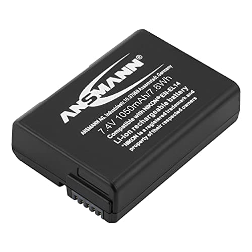 Image of ANSMANN Li-Ion 3.7V Camera Battery Replacement For EN-EL14/ EN-EL14a [Pack of 1] Compatible with Nikon Cameras Including Nikon COOLPIX P7800, COOLPIX W101, D5600 Df & Many More - 5 Year Warranty