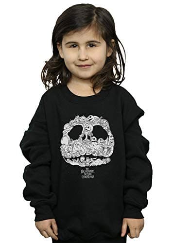 Image of Disney Girls Nightmare Before Christmas Jack Skellington Jack-O-Lanterns Sweatshirt Black 5-6 Years